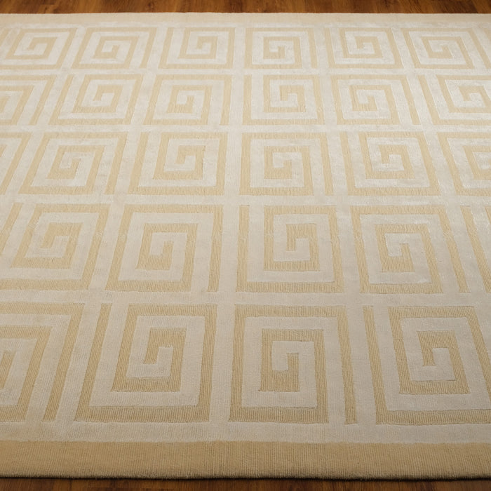 Geometrik Desenli El Dokuma Halı — bambu