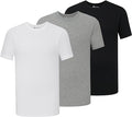 New Balance Men's Cotton Performance Crew Neck Tee T-Shirt, Black/White/Heather Grey, Medium