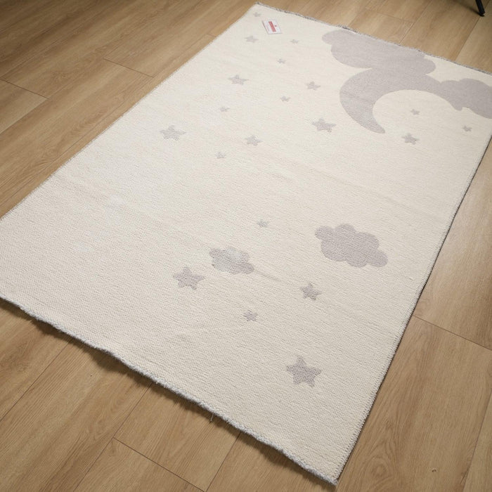 Mia Cotton Serisi Soyut Desenli Gri Halı, 120x180 cm — Halıcızade