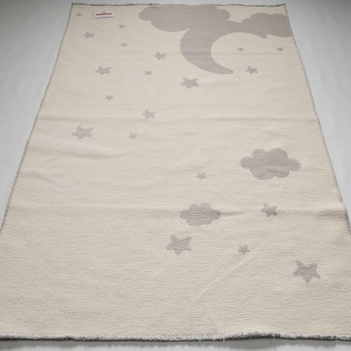 Mia Cotton Serisi Soyut Desenli Gri Halı — makine dokuma