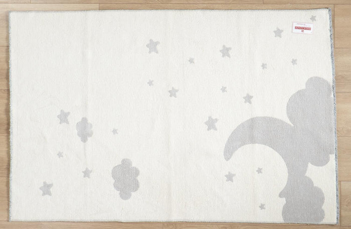 Mia Cotton Serisi Soyut Desenli Gri Halı — 120x180 cm