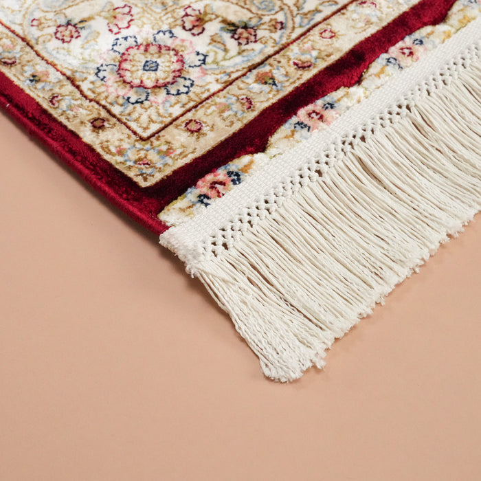 Mihrap Desenli Bordo Halı Seccade — klasik desen