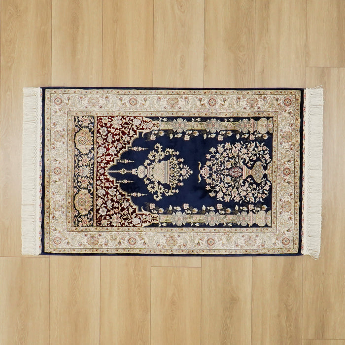 Mihrap Tasarım Lacivert Halı Seccade — 80x125 cm