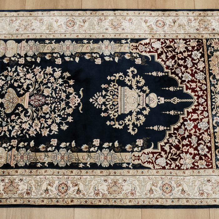 Mihrap Tasarım Lacivert Halı Seccade