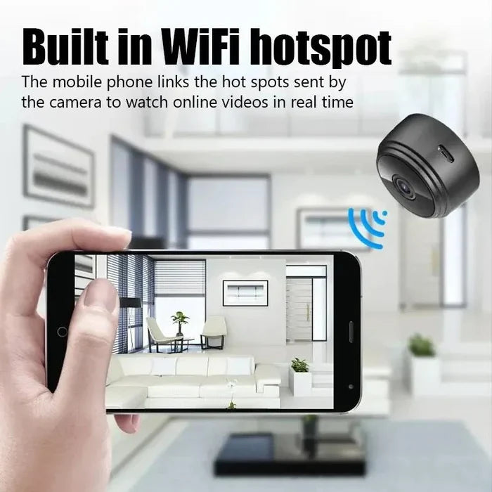 Mini Camera HD 720P Intelligent Home Security IP WiFi, Mobile Remote Application
