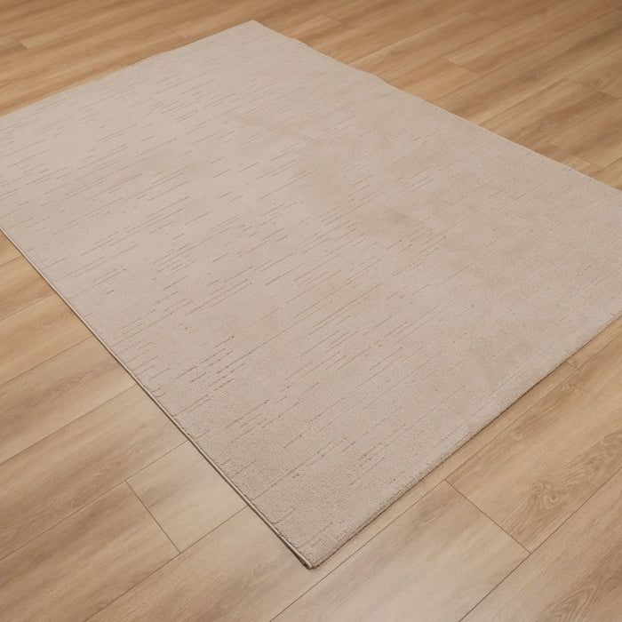 Missori Serisi Çizgi Desenli Akrilik Bej Halı, 160x230 cm — Halıcızade