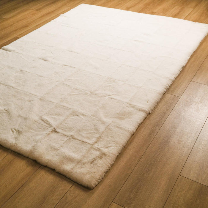 Mollis Post Serisi Sade Desenli Makine Dokuma Halı, beyaz, 170x240 cm — Halıcızade