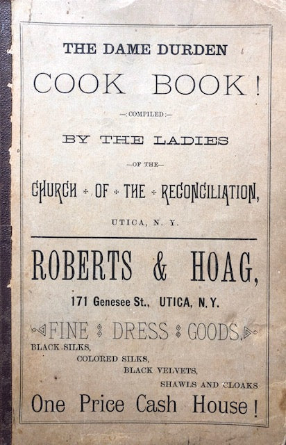 (New York) The Dame Durden Cook Book!