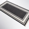 Noa Serisi Çerçeve Desenli Makine Dokuma Kilim, antrasit, 75x150 – 115x180 cm — Halıcızade