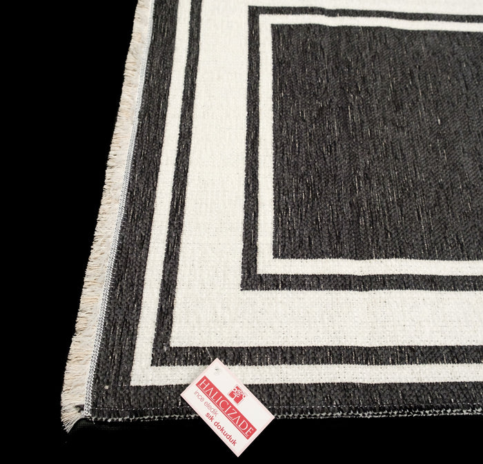 Noa Serisi Çerçeve Desenli Makine Dokuma Kilim