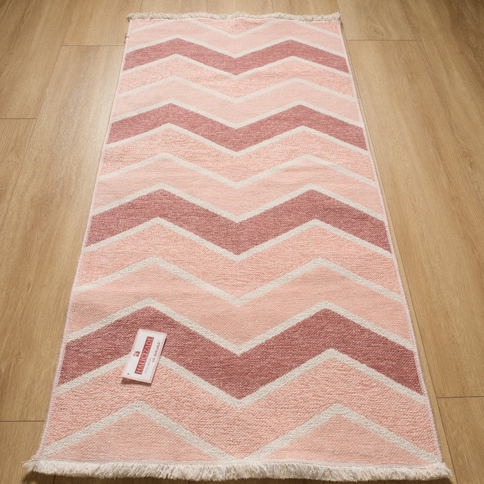 Noa Serisi Geometrik Desenli Makine Dokuma Kilim — 75x150 cm