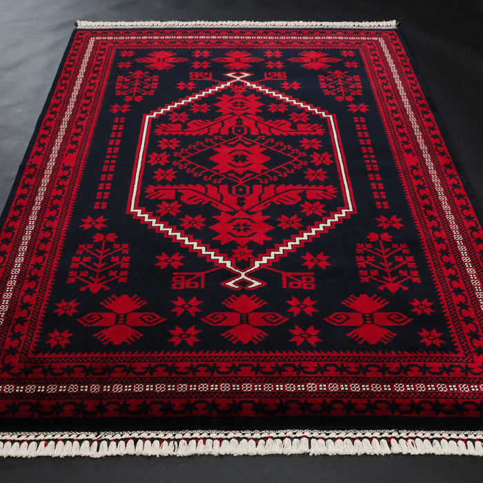 Nostalji Serisi Yağcıbedir Desenli Tezgah Dokuma Halı — 90x150, 130x190, 90x300, 160x230 cm