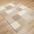 Örge Serisi El Dokuma Patchwork Desenli Krem Halı, 80x150 – 200x300 cm — Halıcızade