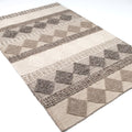 Örge Serisi Geometrik Desenli El Dokuma Halı, krem, 80x150 – 170x240 cm — Halıcızade