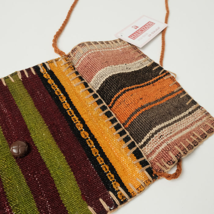 Otantik El Dokuma Kilim Çanta — etnik desenli