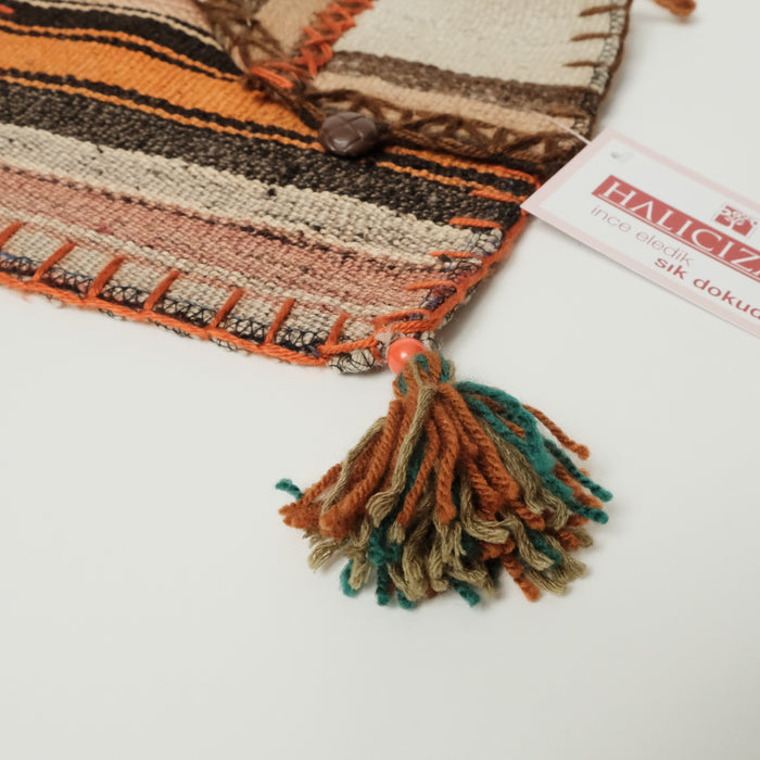 Otantik El Dokuma Yün Heybe Kilim Çanta — el dokuma kilim