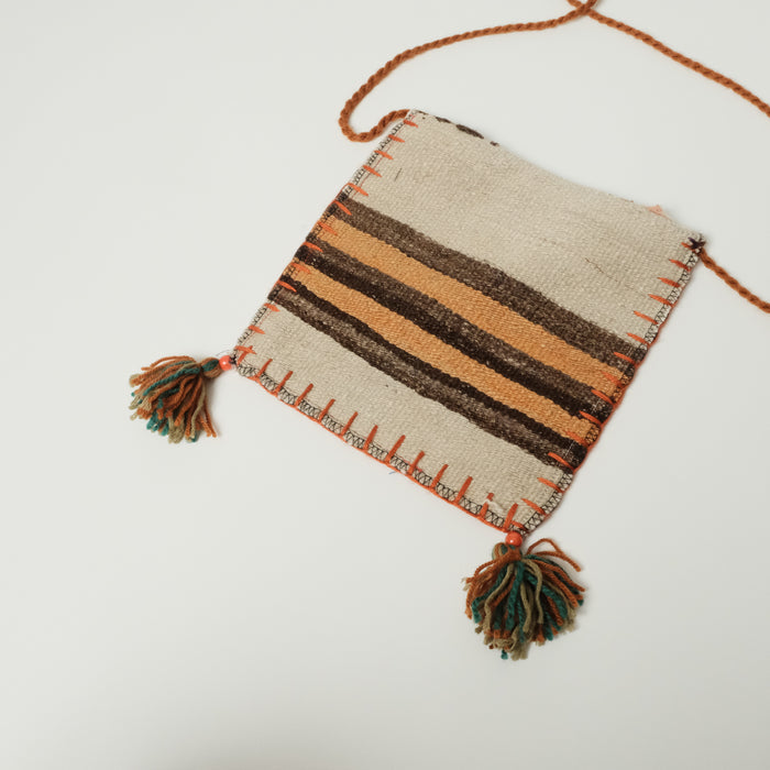Otantik El Dokuma Yün Heybe Kilim Çanta — Anadolu deseni