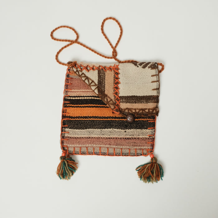 Otantik El Dokuma Yün Heybe Kilim Çanta