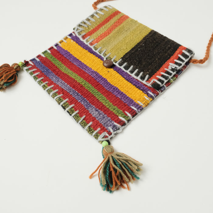 Otantik El Dokuma Yün Kilim Çanta — el dokuma kilim