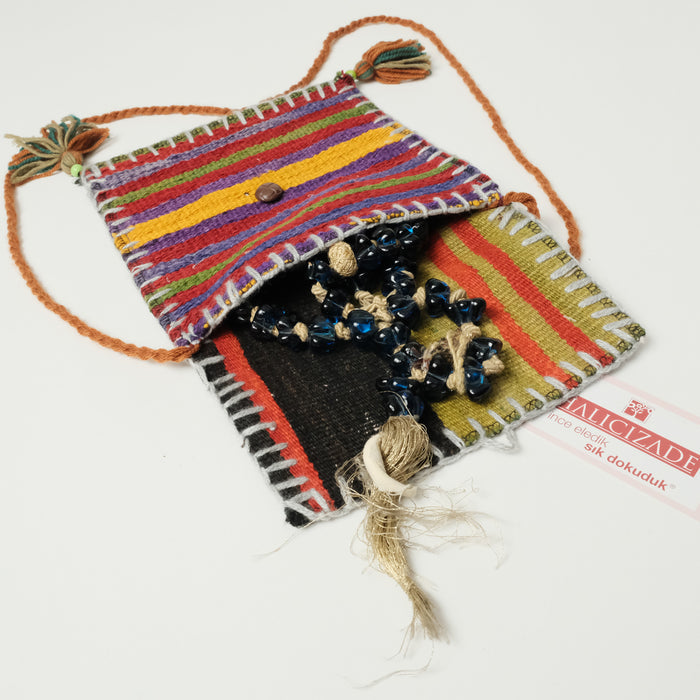 Otantik El Dokuma Yün Kilim Çanta