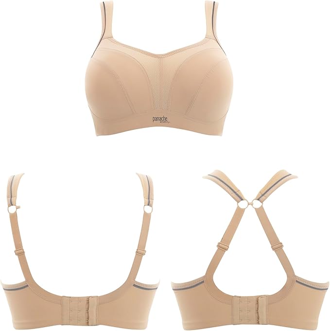Panache Women's High Impact Underwire Sports Bra, Latte, 36F