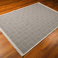 Panama Serisi Geometrik Desenli Makine Dokuma Kilim, gri, 80x150 – 160x230 cm — Halıcızade