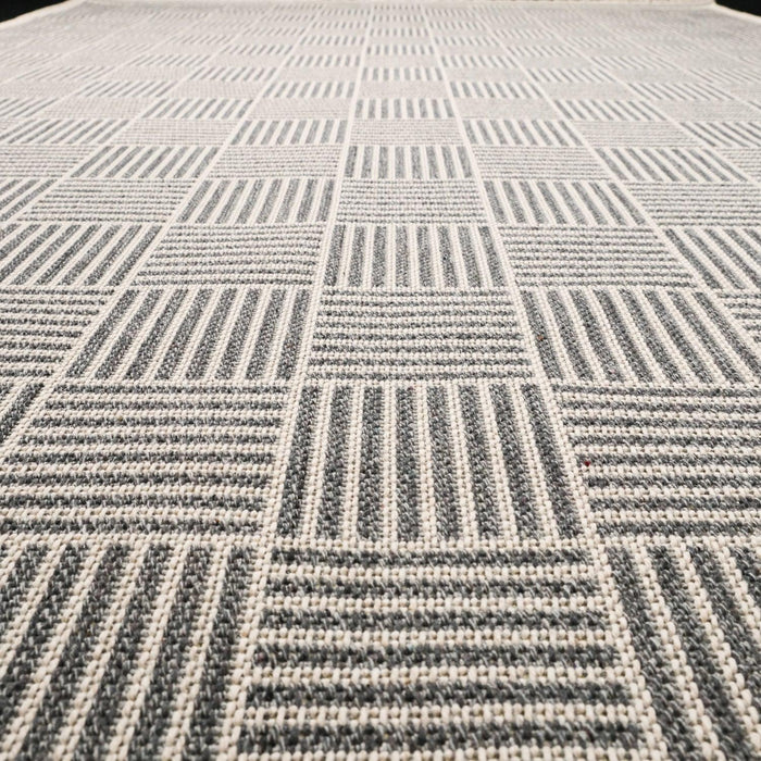 Panama Serisi Geometrik Desenli Makine Dokuma Kilim — pamuk
