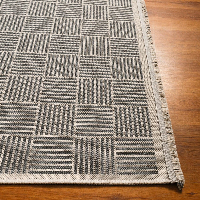 Panama Serisi Geometrik Desenli Makine Dokuma Kilim — modern tasarım