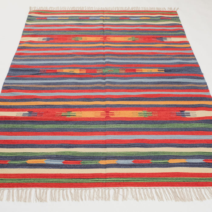 Panayır Serisi Anadolu Desenli Rengarenk El Dokuma Kilim — 60x200, 140x200 cm