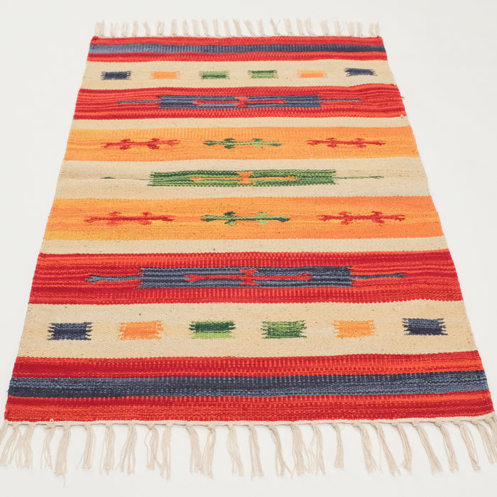 Panayır Serisi Anadolu Desenli Rengarenk El Dokuma Kilim — 60x90, 120x180, 140x200 cm