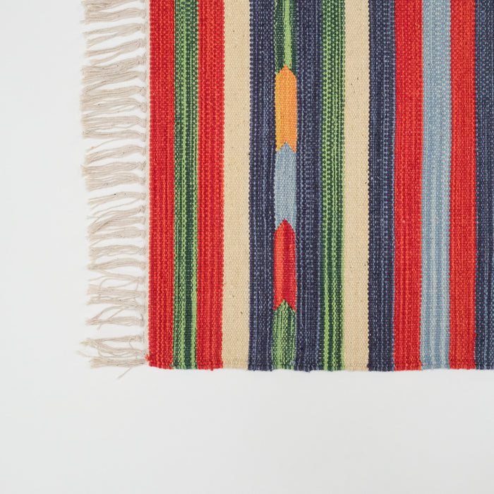 Panayır Serisi Anadolu Desenli Rengarenk El Dokuma Kilim — etnik desenli