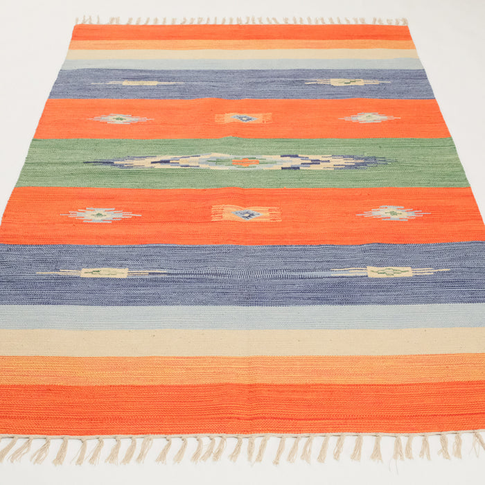 Panayır Serisi El Dokuma Anadolu Desenli Pamuk Kilim — el dokuma kilim