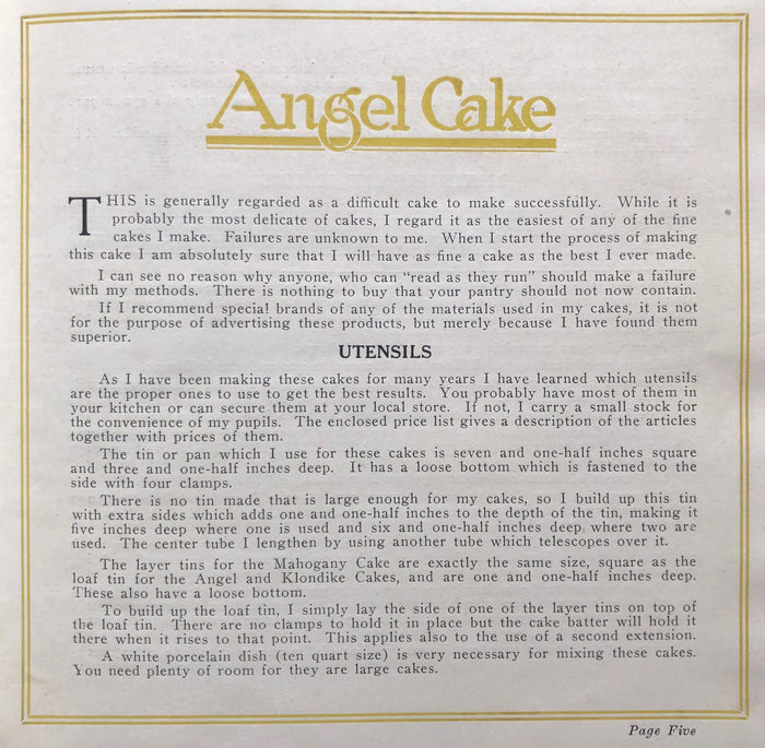 (Pastry) Osborn, Mrs. Grace. Cakes of Quality: How to Make Them.
