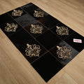 Patchwork Desenli Deri - Post Halı, siyah, 89x150 cm — Halıcızade