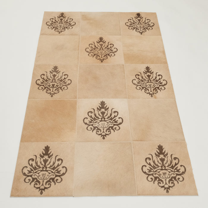 Patchwork Desenli Deri - Post Halı — 89x150 cm
