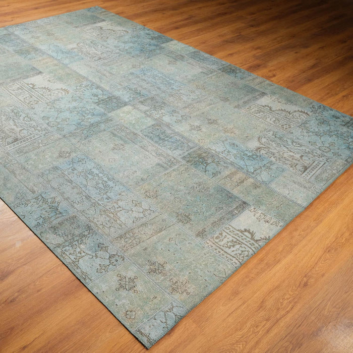 Patchwork Desenli Dijital Baskı Halı, mavi, 200x300 cm — Halıcızade