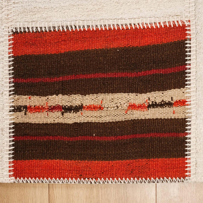 Patchwork Desenli El Dokuma Kendir Halı — doğal elyaf