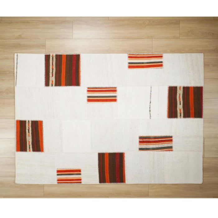 Patchwork Desenli El Dokuma Kendir Halı