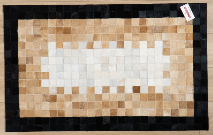 Patchwork Desenli Deri - Post Halı