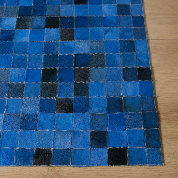 Patchwork Desenli Deri - Post Halı — modern tasarım