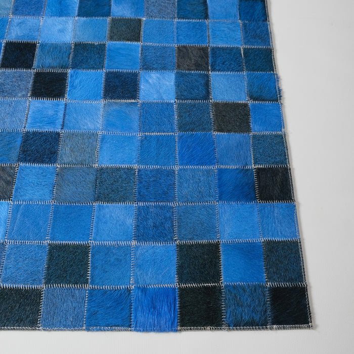 Patchwork Desenli Deri - Post Halı
