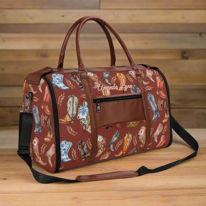 Personalized "Beautiful Boots" Travel Bag - Cozy Corner