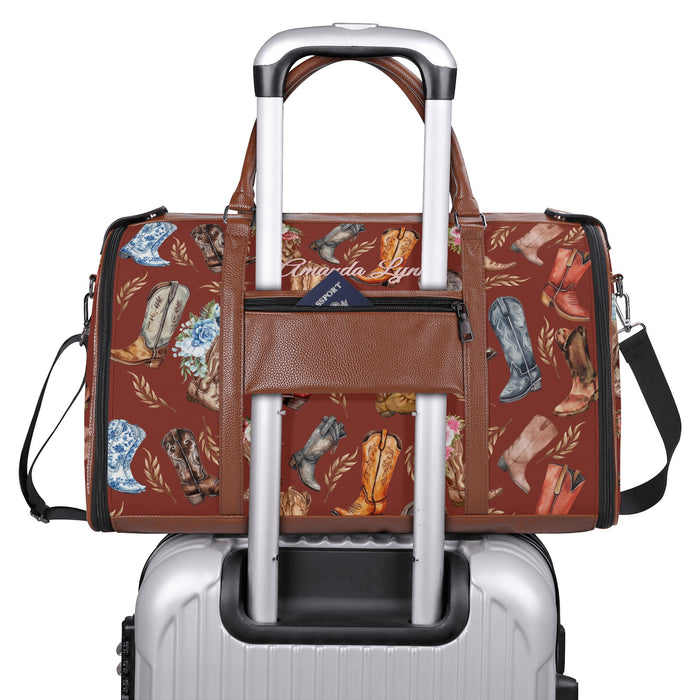 Personalized "Beautiful Boots" Travel Bag - Cozy Corner
