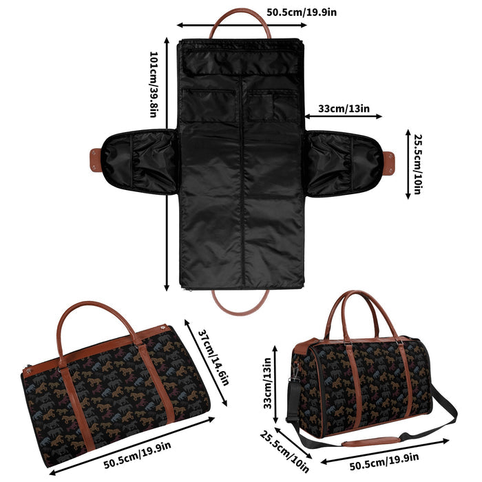 Personalized Multicolor Leather Travel Bag - Cozy Corner