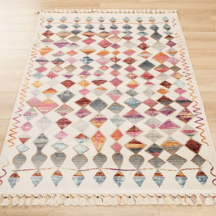 Petra Serisi Geometrik Desenli Makine Dokuma Halı — 120x180 cm
