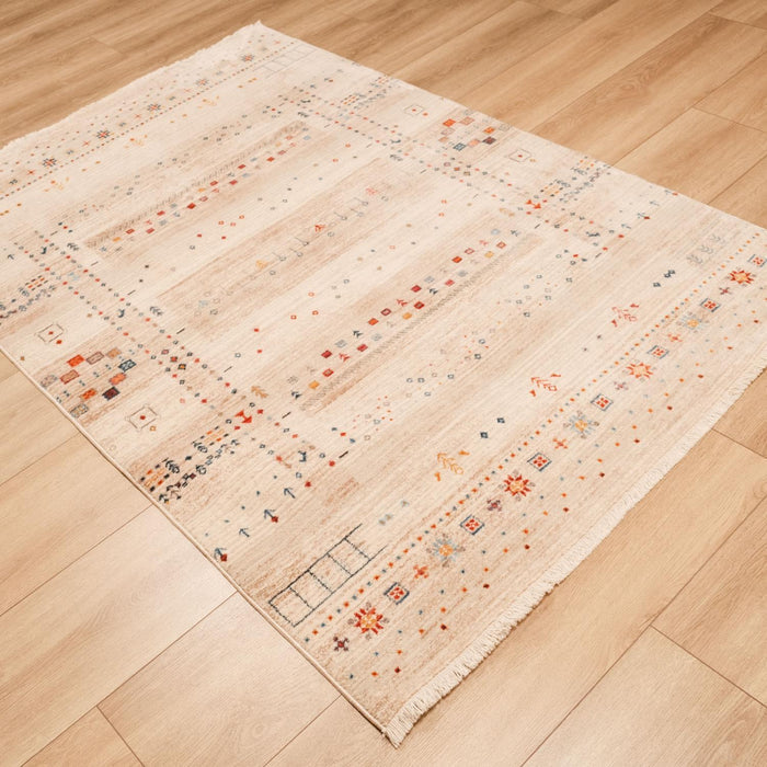 Pietra Serisi Anadolu Desenli Makine Dokuma Halı, krem, 120x180 – 160x230 cm — Halıcızade
