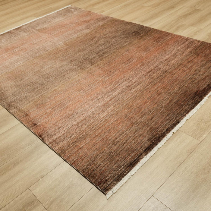 Pietra Serisi Sade Desenli Makine Dokuma Halı, terra, 160x230 cm — Halıcızade