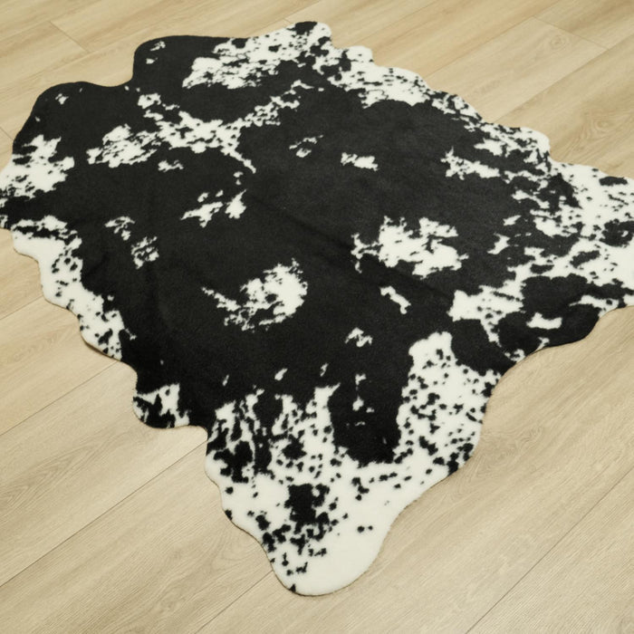 Post Soyut Desenli Makine Dokuma Halı, siyah, 100x150 cm — Halıcızade