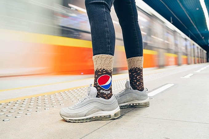 Rainbow Socks Men's Figure, Pepsi, 41-46