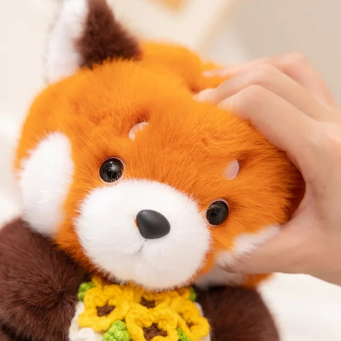 Red Panda Flower Bouquet Plush